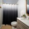 Americanflat 71x74 Ombre Black Shower Curtain - Water Resistant - Polyester Fabric